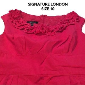 🎁SIGNATURE LONDON Pink ruffle dress